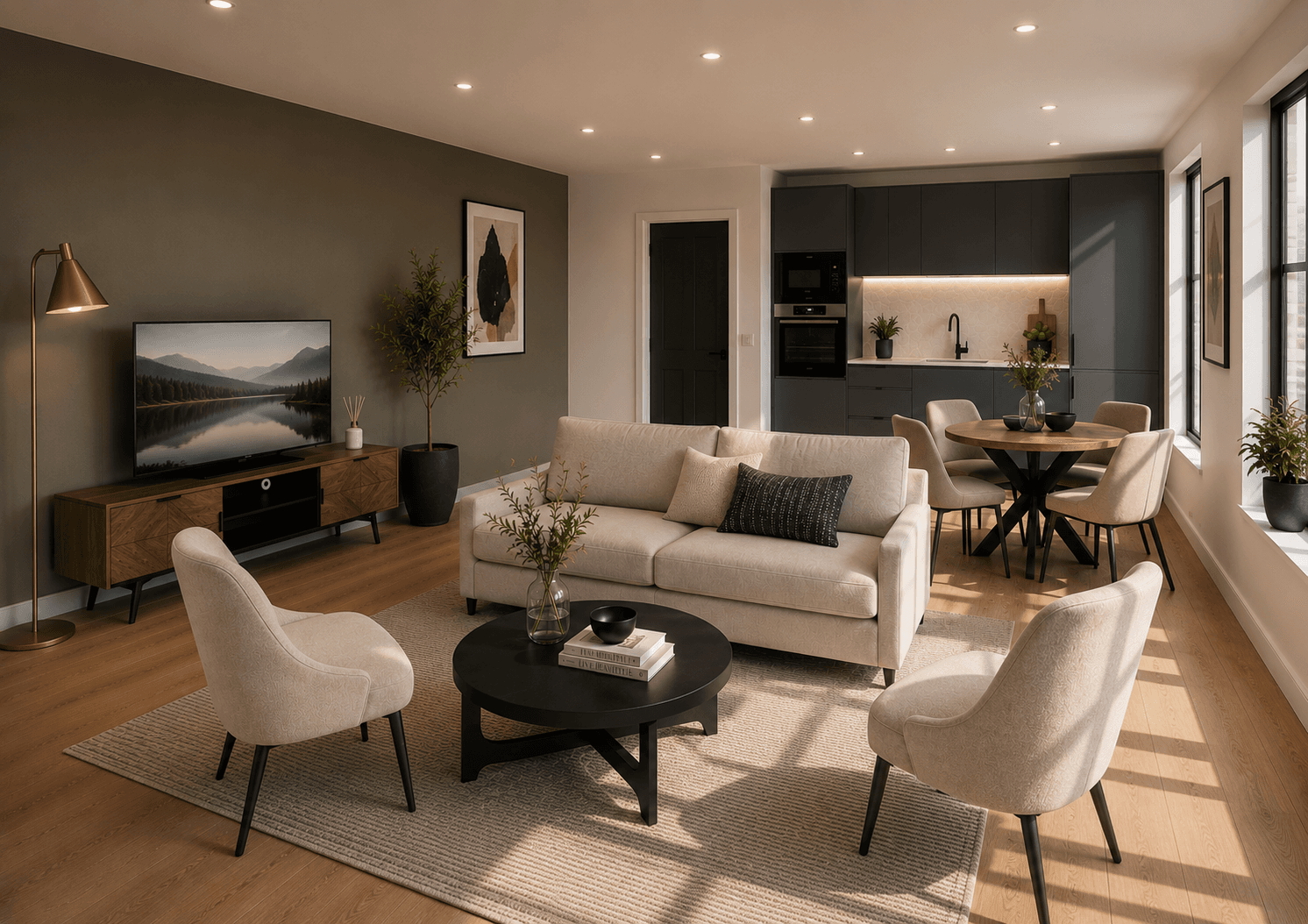Kelham Exchange living area CGI